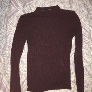 Burgundy Red Long Sleeve Top